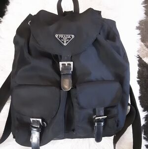 Womans Black Backpack